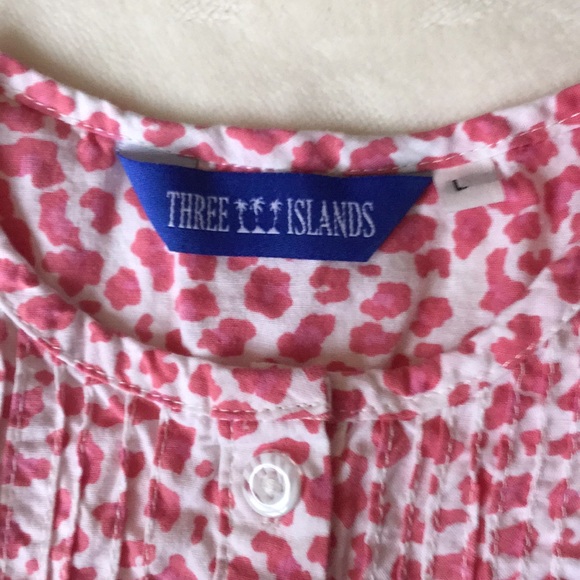 Pink leopard print girls lightweight cotton top - Picture 3 of 5